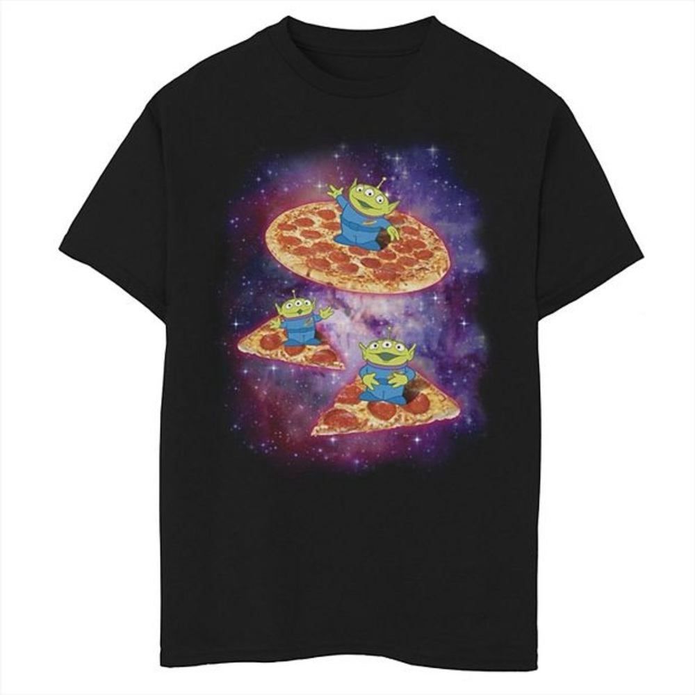 Disney Pixar x Hot Topic Toy Story Aliens Men’s Space Pizza Tee 👽🍕✨